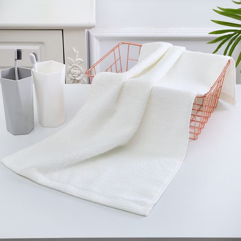 Pure cotton face towel 32-strand aloe vera skin care towel in plain color Item Picture