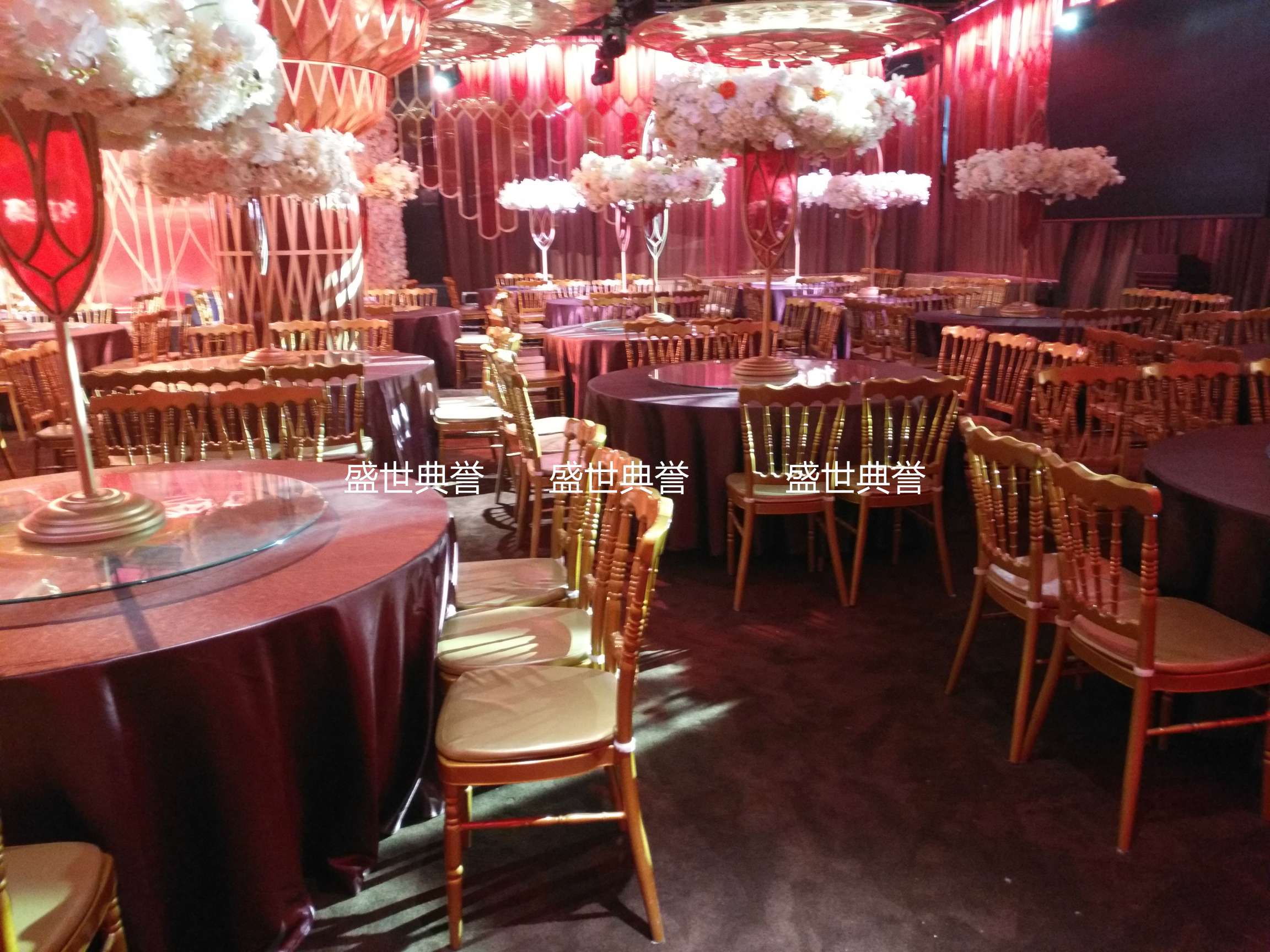 三亚度假酒店户外婚礼竹节椅饭店宴会厅铝合金椅子外贸婚庆皇冠椅详情图16