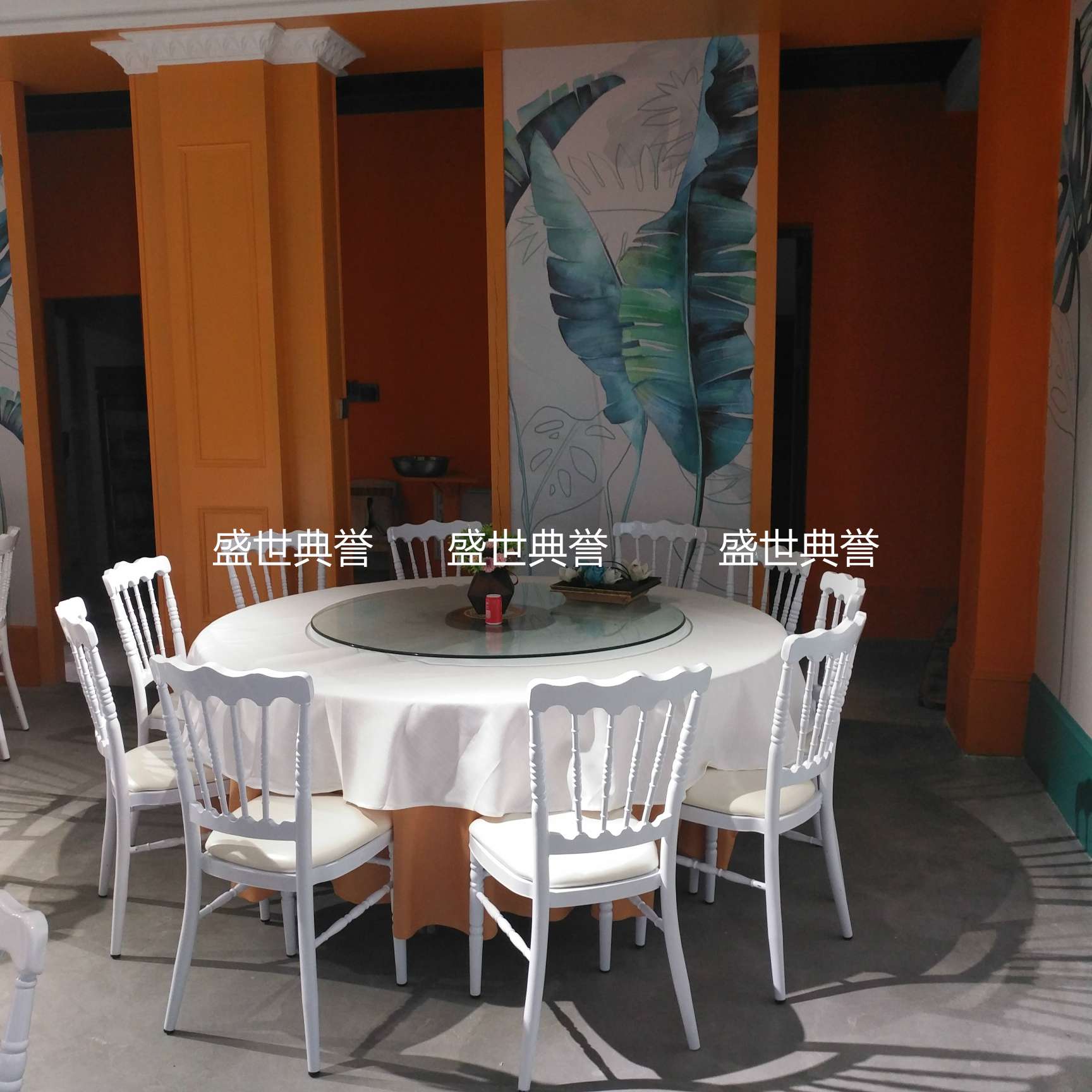 三亚度假酒店户外婚礼竹节椅饭店宴会厅铝合金椅子外贸婚庆皇冠椅详情图13