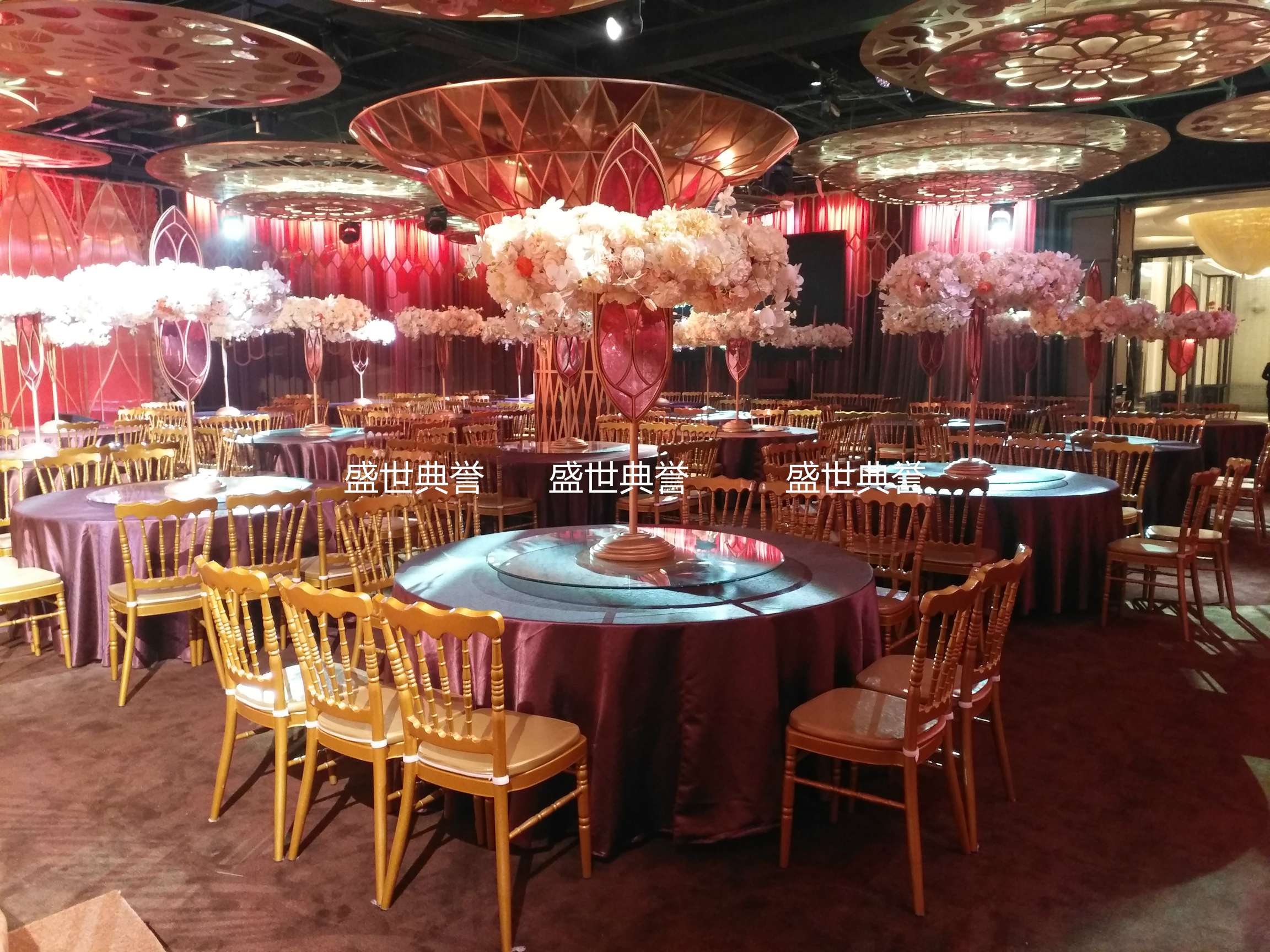 三亚度假酒店户外婚礼竹节椅饭店宴会厅铝合金椅子外贸婚庆皇冠椅详情图15