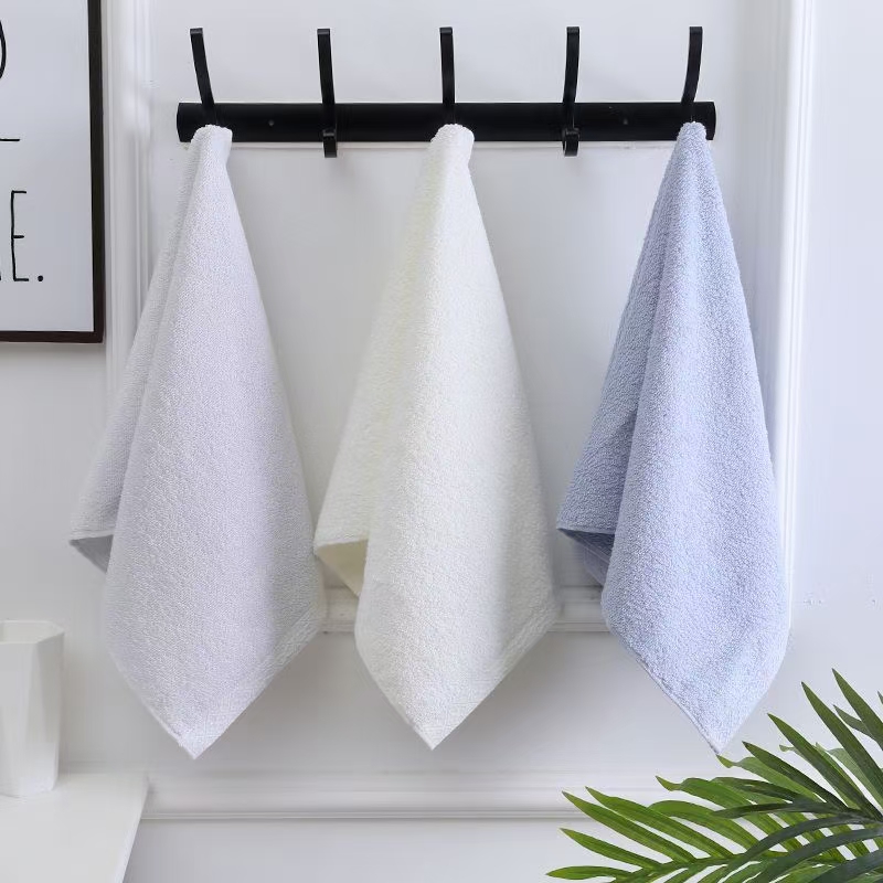 Pure cotton face towel 32-strand aloe vera skin care towel in plain color details Picture