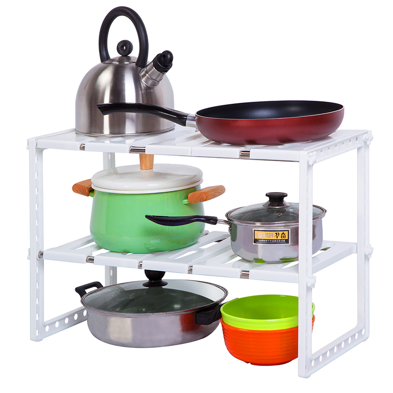 Kitchen shelving Microwave shelving double stainless steel retractable shelving kitchen sink shelving