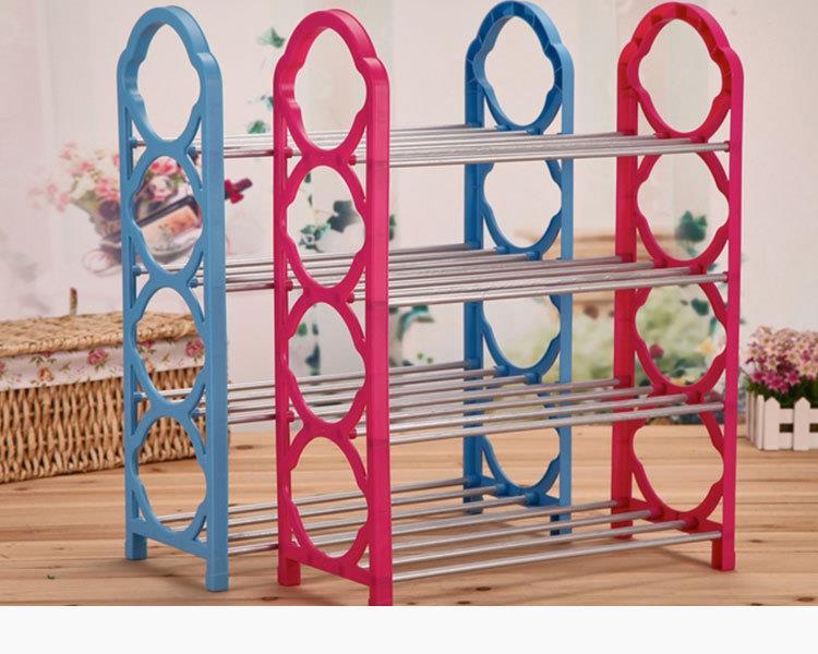Shoe rack Four-layer simple and economical household dormitory receives shoe cabinet to save space and multi-functional shoe rack thumbnail