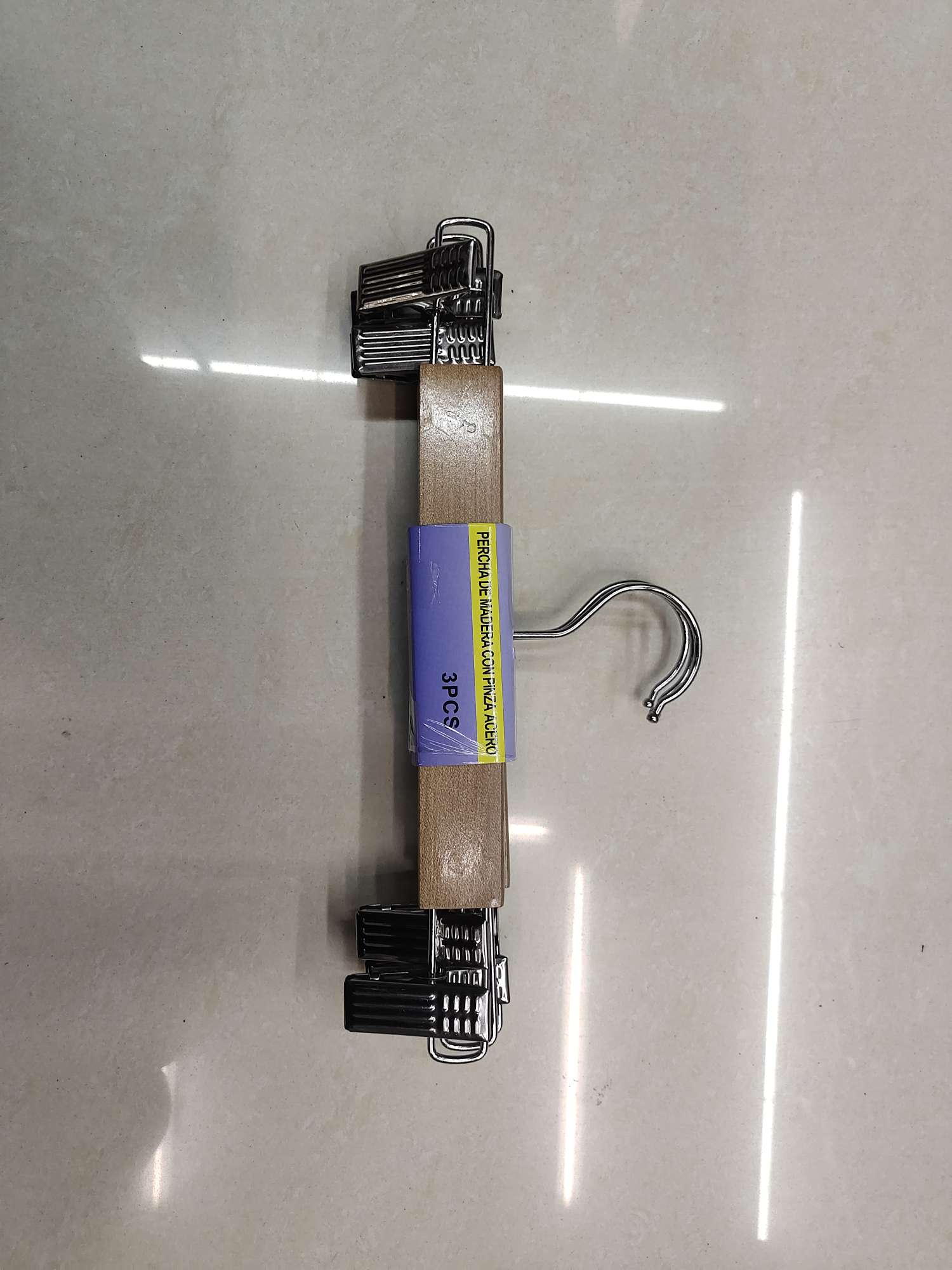 实木带夹子裤架裤夹衣架家用防滑伸缩衣柜加厚挂裤子架裤挂裤夹子 28cm白底实物图