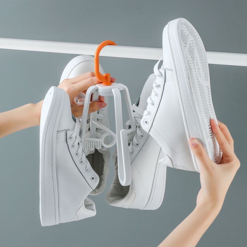 Rotating multi-functional shoe rack Shaking sound explosion style windproof shoe rack creative multi-functional folding non-slip drying rack