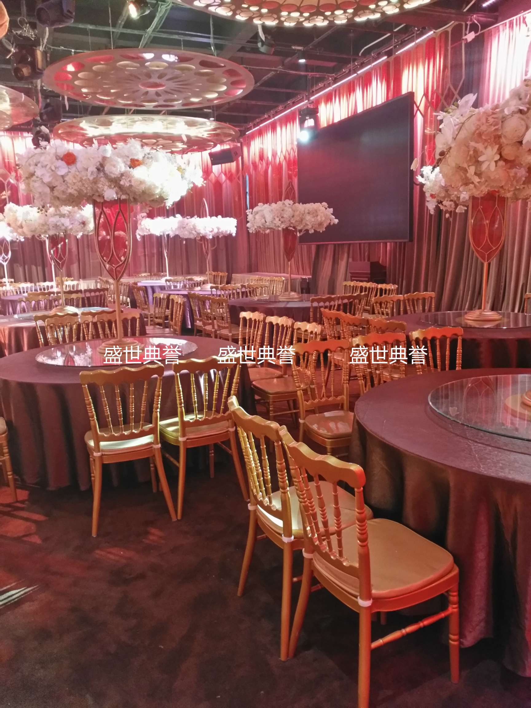 三亚度假酒店户外婚礼竹节椅饭店宴会厅铝合金椅子外贸婚庆皇冠椅详情图18