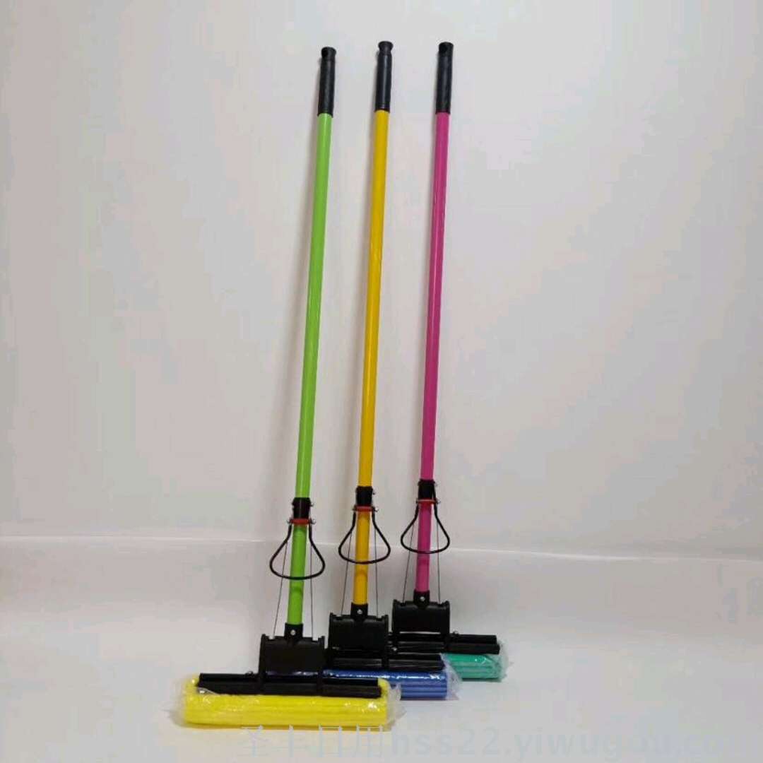 Manufacturers direct sales sponge mop household colloidal cotton mop free hand wash stainless steel absorbent mop set mop wholesale Specification drawing