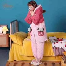 卡通版粉红色女士棉衣睡衣睡裤情趣内衣睡衣