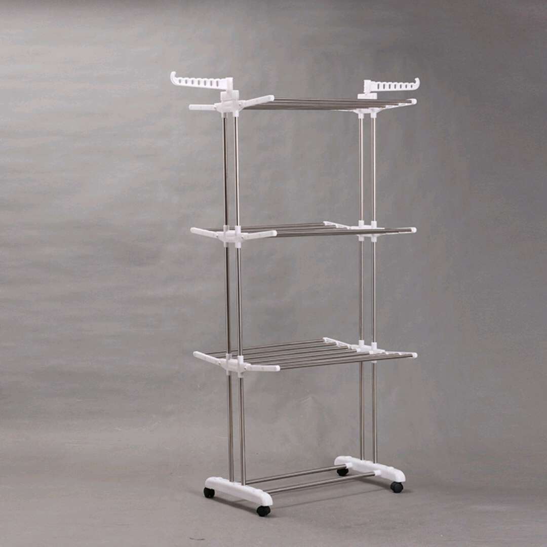 Factory direct floor drying rack Multi-functional three-layer towel rack folding wing hanger
Contact number :13958405818 details Picture