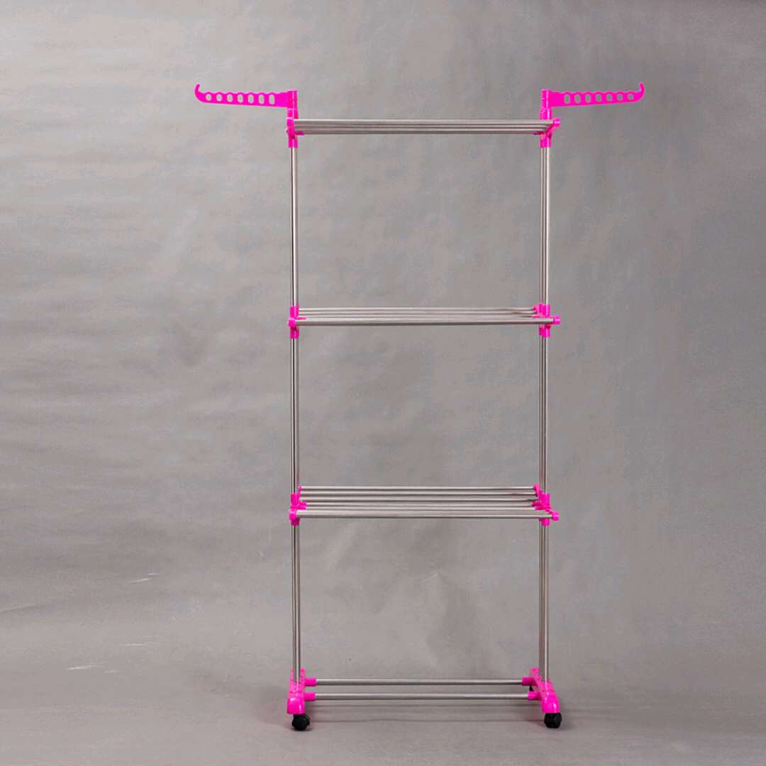 Factory direct floor drying rack Multi-functional three-layer towel rack folding wing hanger
Contact number :13958405818 Application Scenario
