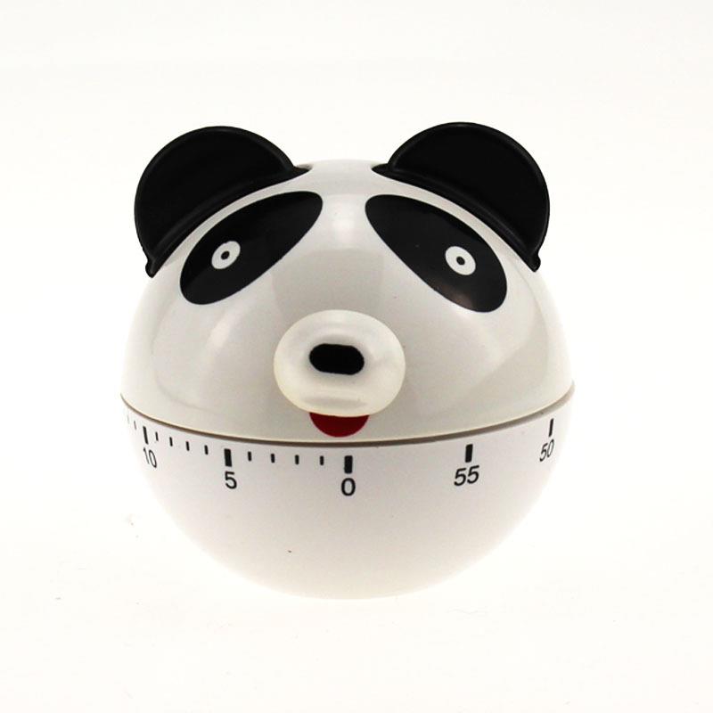 Manual mechanical timer, cartoon panda timer, kitchen 60-minute timer, time limit reminder Item Picture