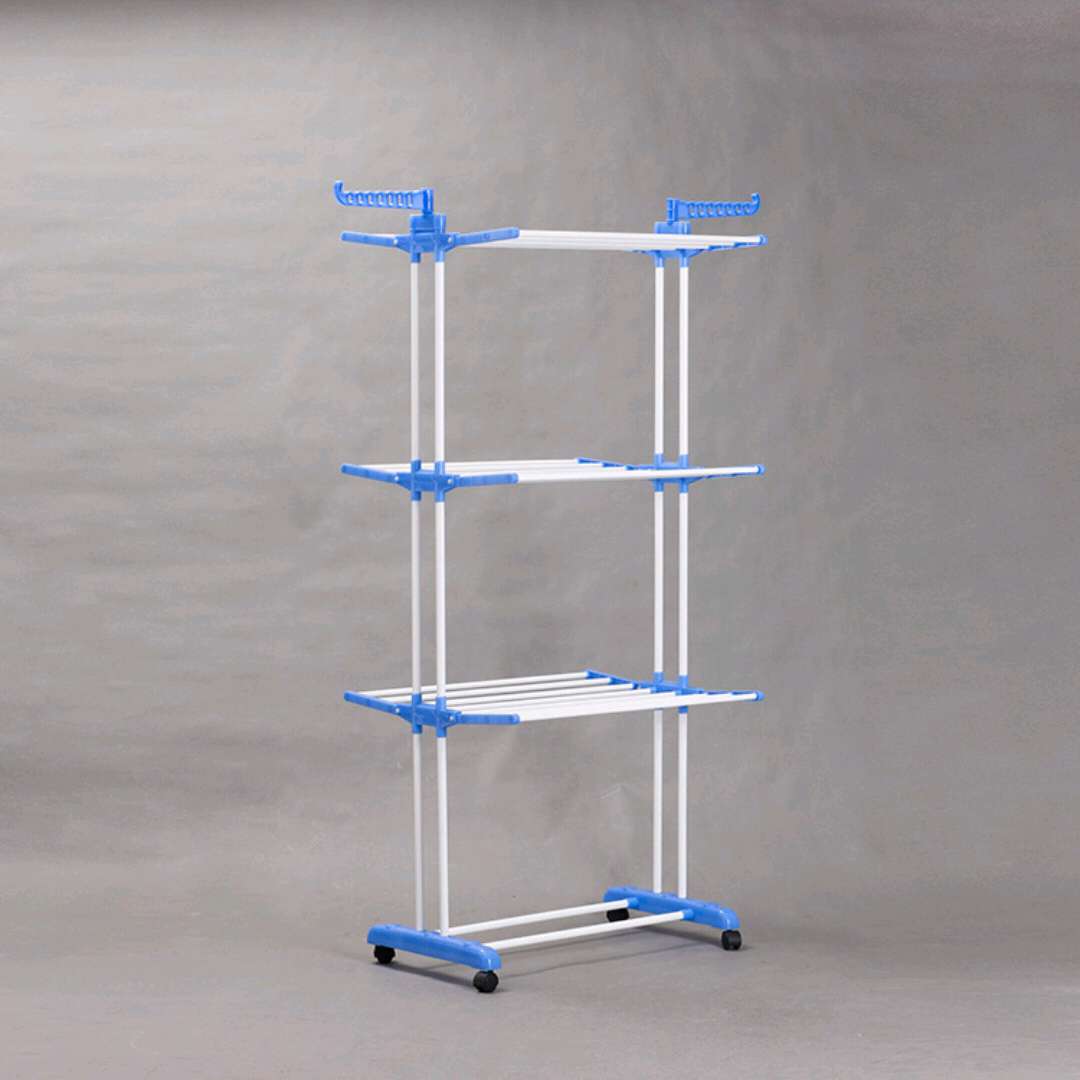 Factory direct floor drying rack Multi-functional three-layer towel rack folding wing hanger
Contact number :13958405818 full figure