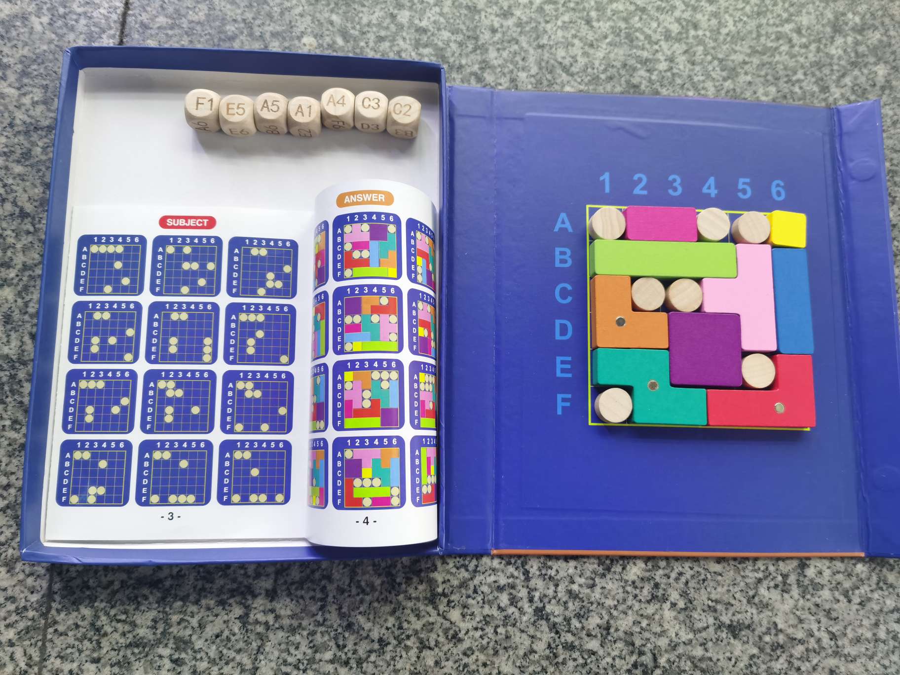 Logic block wooden toys children's educational toys thinking cognitive exercise Specification drawing