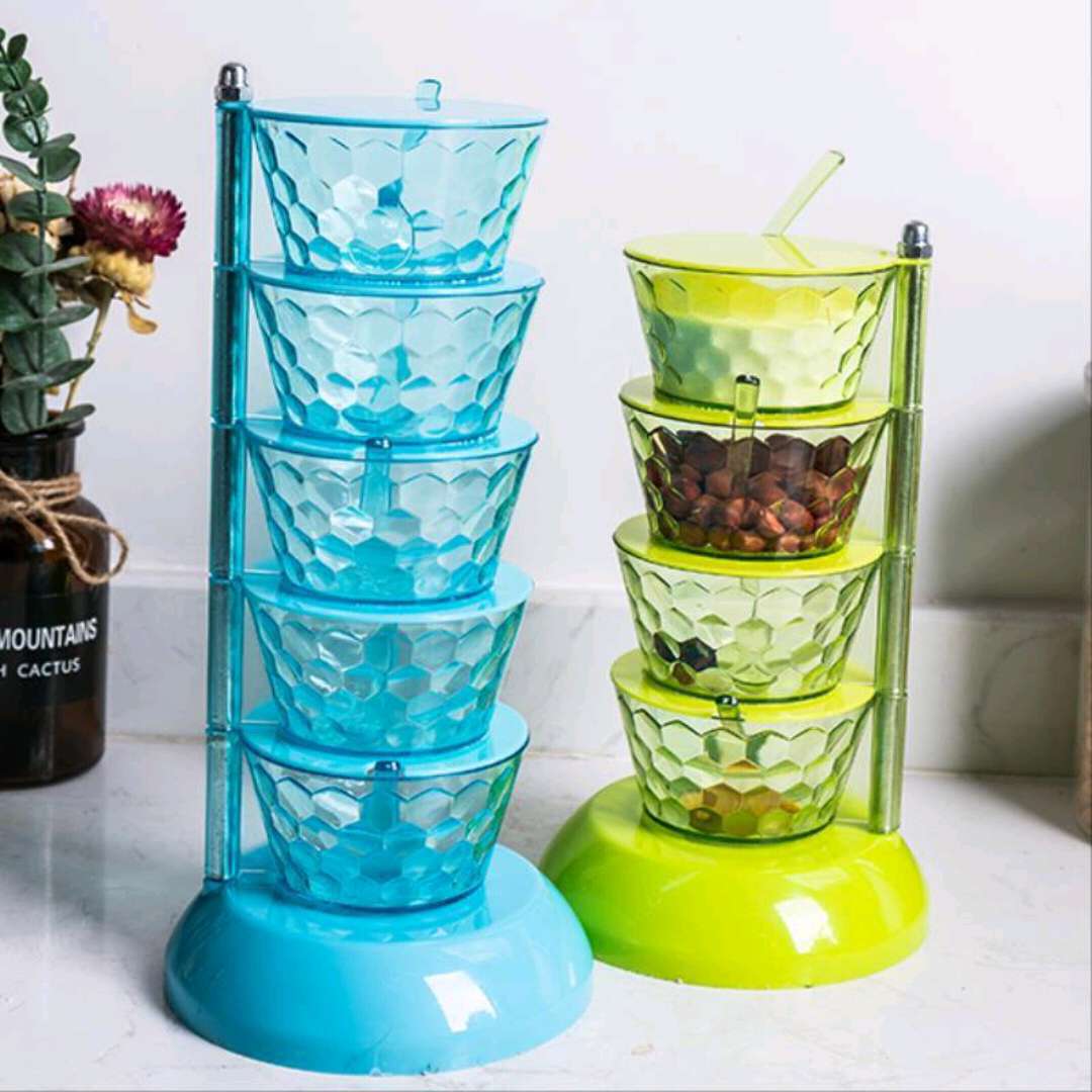 Vertical rotating spice box Multi-layer crystal plastic spice bottle Household Creative spice rack Kitchen ingredients
Tel :13958405818 Specification drawing