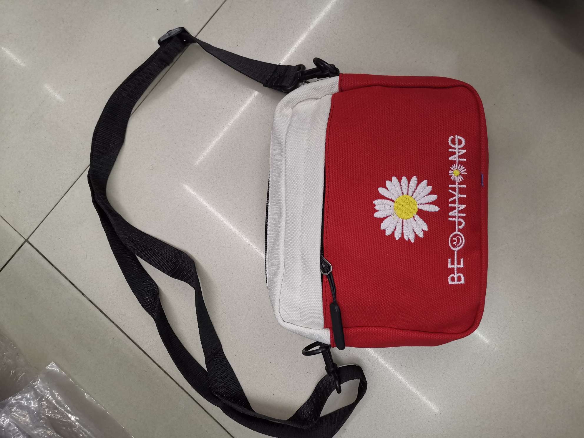 Red crossbody bag