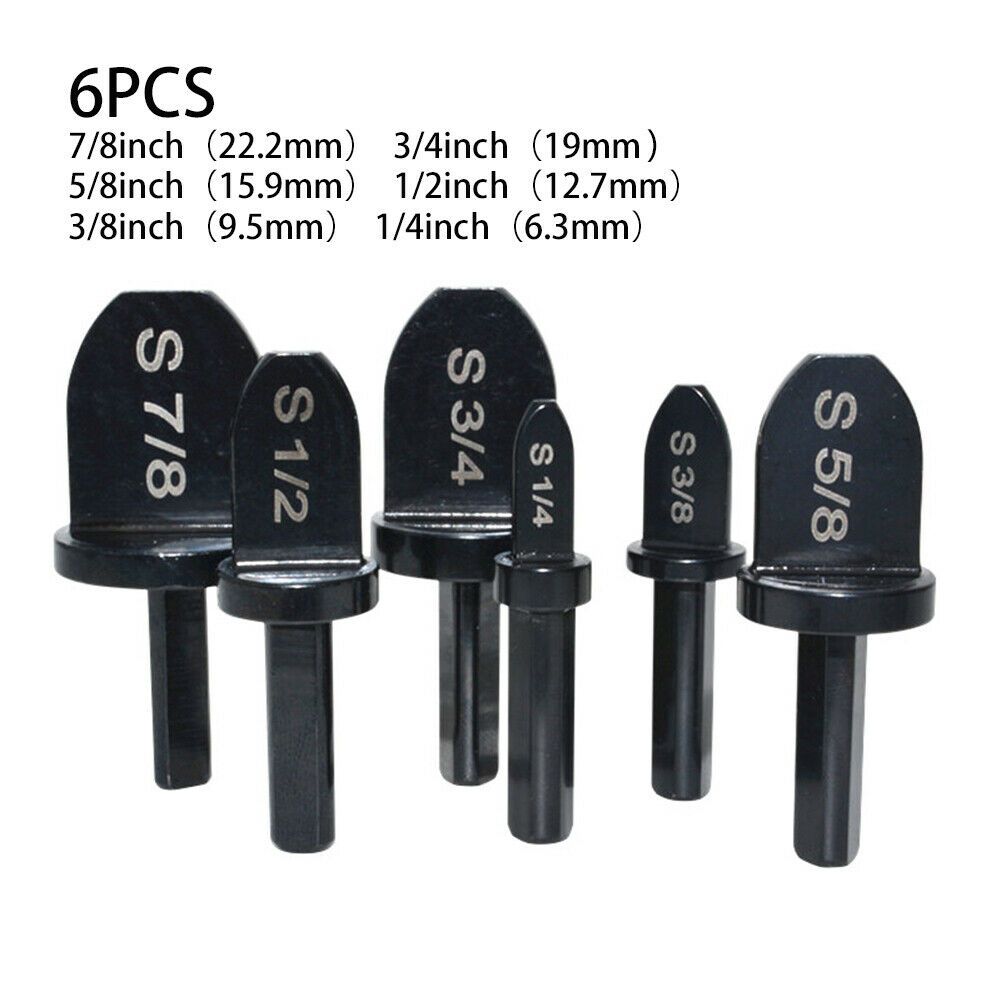 6pcs Air Conditioner Copper Pipe Tube Expander Swaging Tool Drill Bit 6.3-22.2mm thumbnail