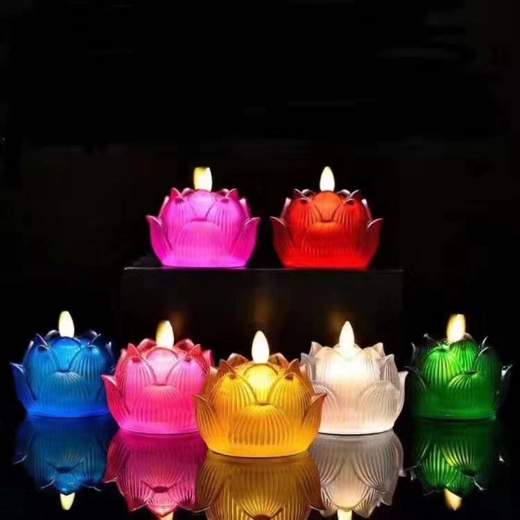 电子莲花灯浙江省义乌市 铜宫灯德缘工艺莲花灯花灯