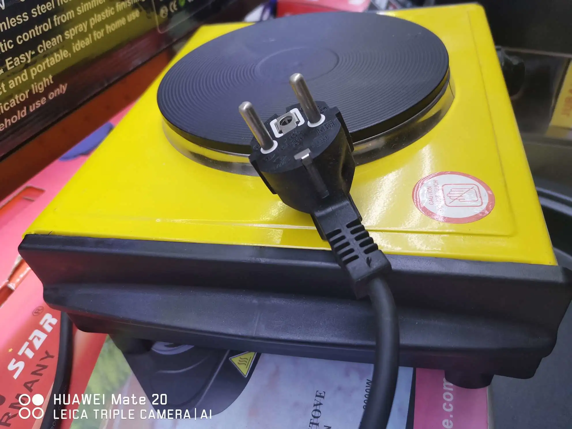 Single-burner electric stoves are mostly used as kitchen appliances in yellow detail image 4