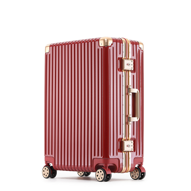 新款学生旅行箱铝框拉杆箱大容量行李箱硬壳箱子万向轮10