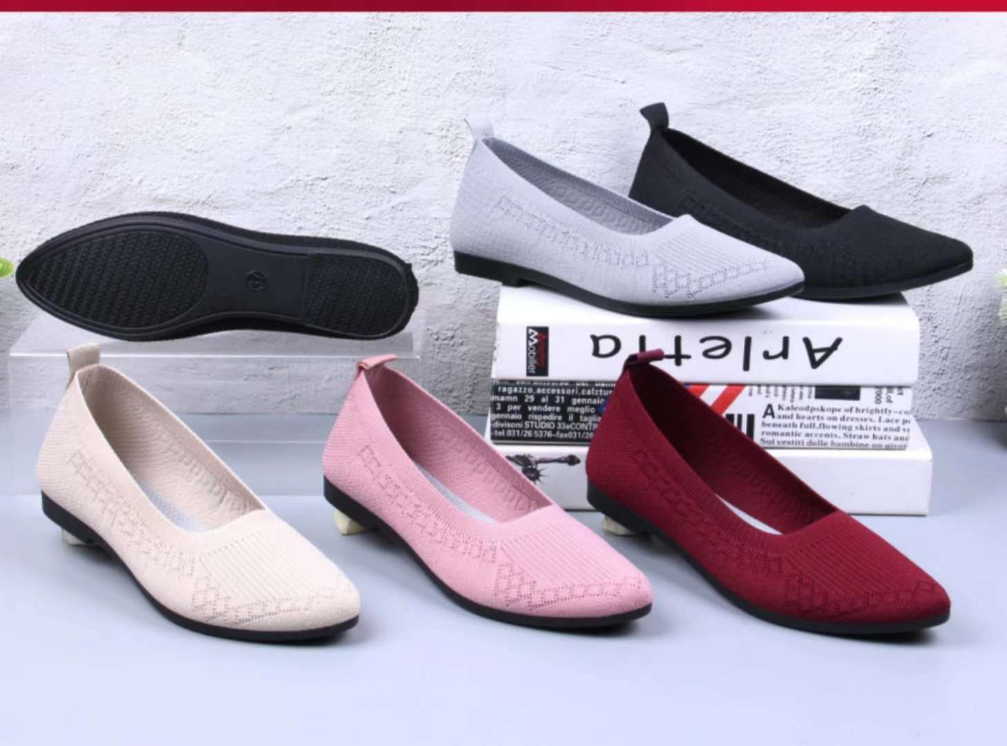 Pointed flying weaver type single shoes thumbnail