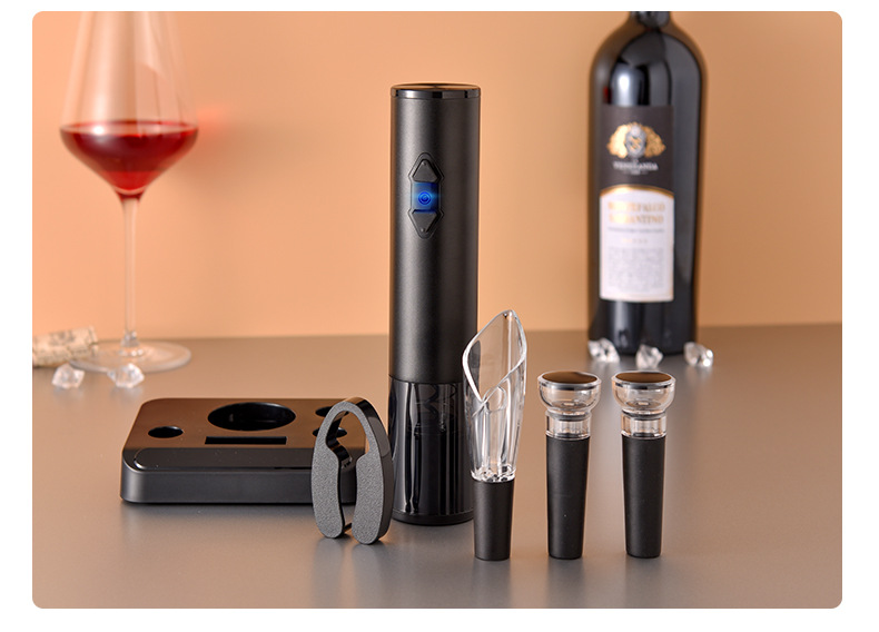 Electric wine opener base type stainless steel bottle opener, electric wine opener set gift box Application Scenario