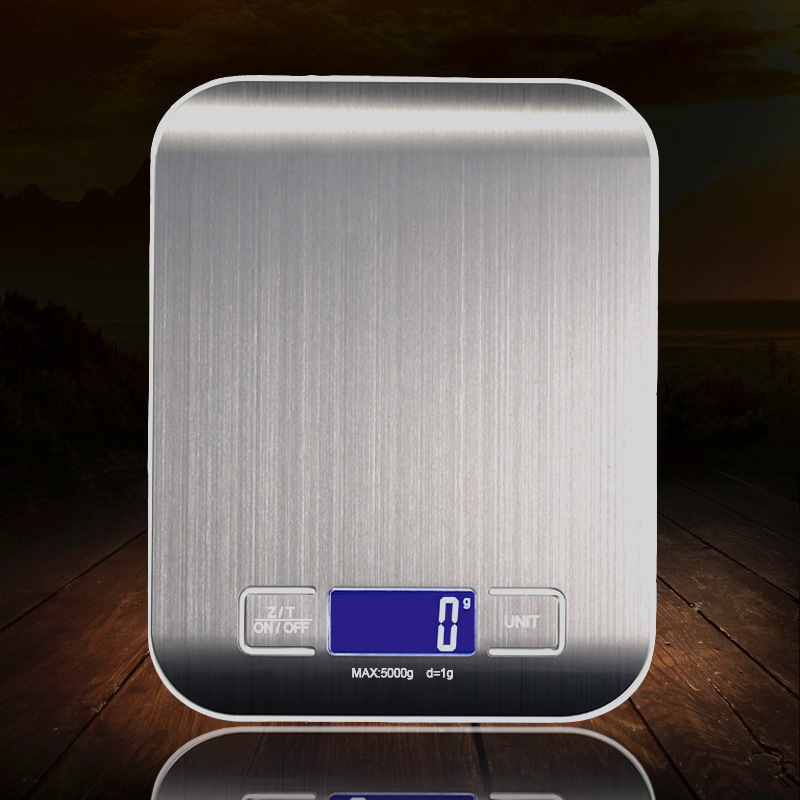 Charging Plate Stainless Steel Kitchen Scale 5Kg Baking Scale 10Kg Small Table Scale Food Gram Scale details Picture