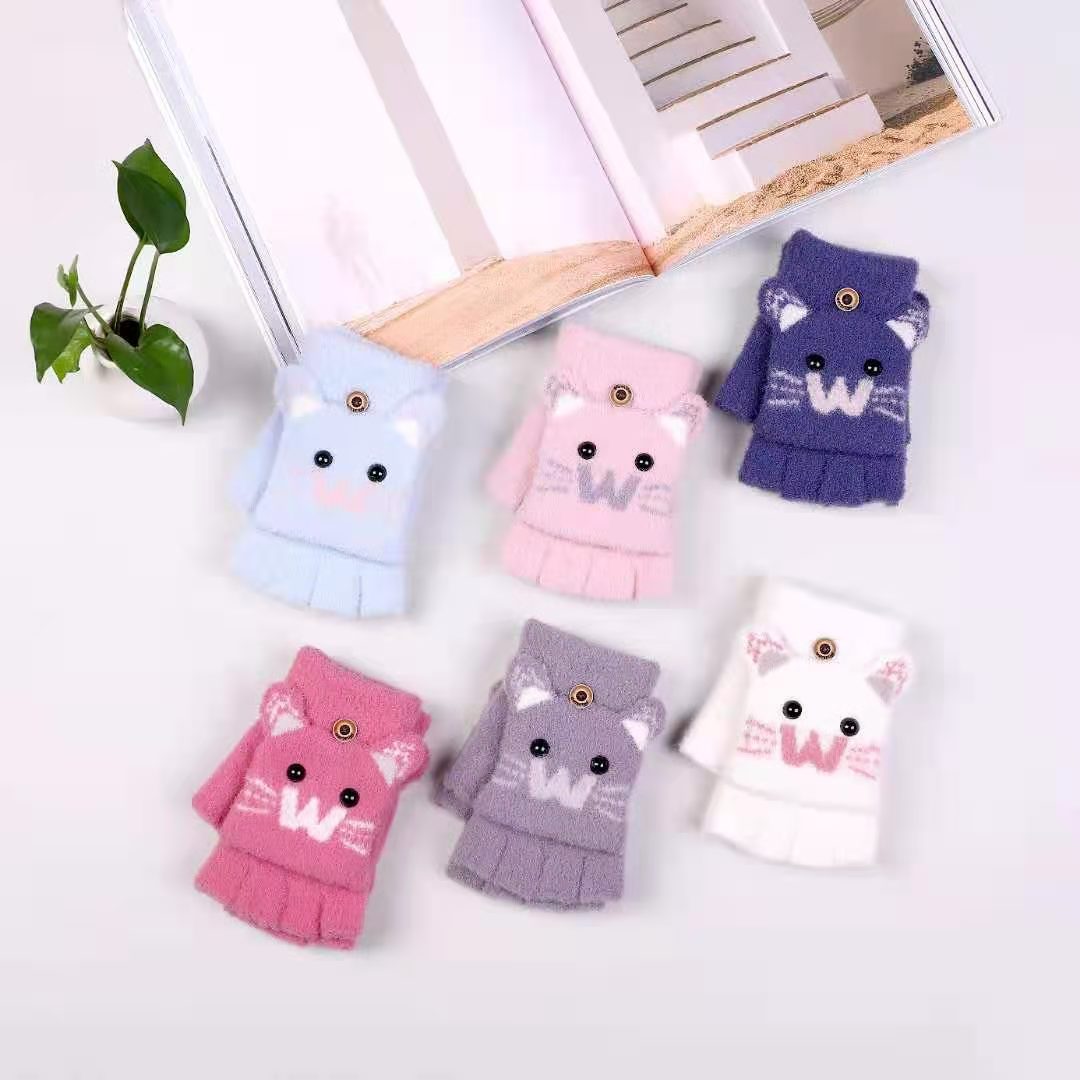Classic and fashionable best-selling knitted woolen gloves, fashionable and warm gloves, student gloves