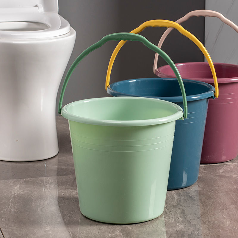 加厚塑料水桶手提带盖桶家用多功能储水桶圆形桶宿舍洗衣桶装水桶 1130 9032详情图6