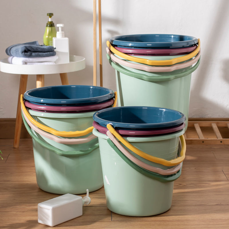 加厚塑料水桶手提带盖桶家用多功能储水桶圆形桶宿舍洗衣桶装水桶 1130 9032详情图7