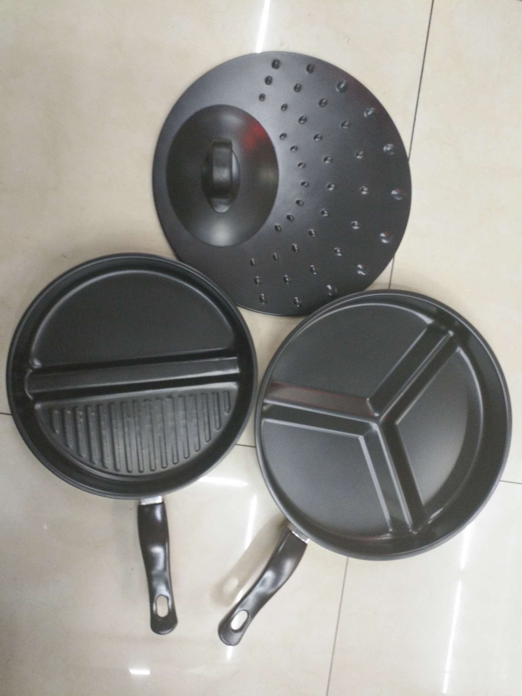 三分锅 二分，三分平底锅 带盖平底煎锅