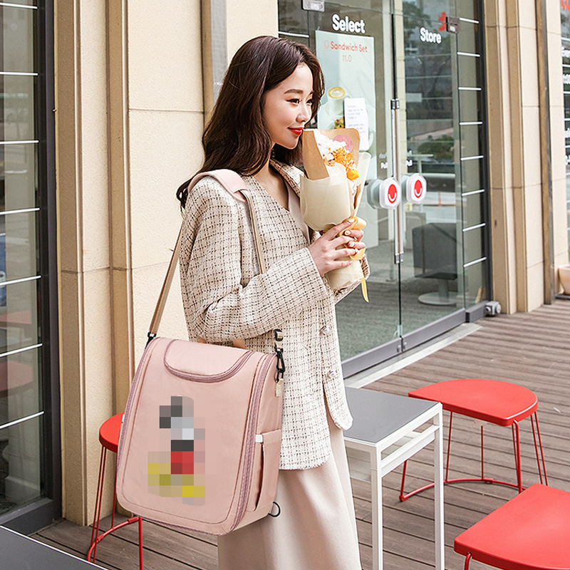 新款多功能妈妈包，韩版卡通妈咪包双肩，婴儿床二合一母婴包详情图10