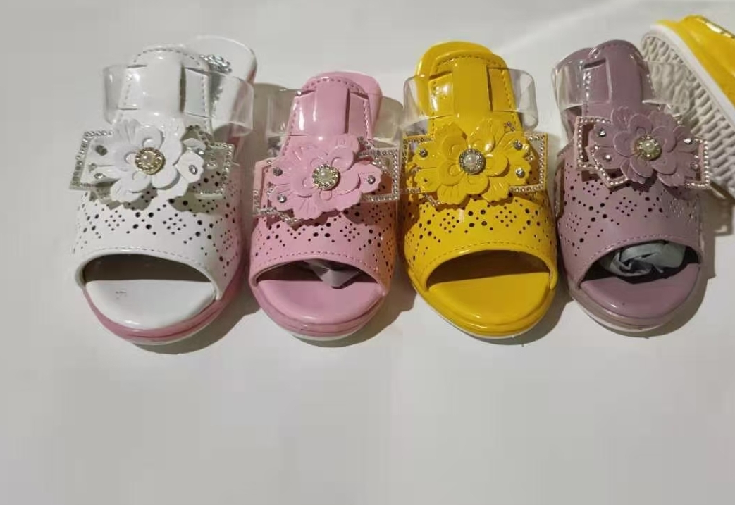 2023 Spring Children Students Perform Korean Version Of Girls' Slippers With Bows 129 Leather Inner Casual Etiquette Shoes