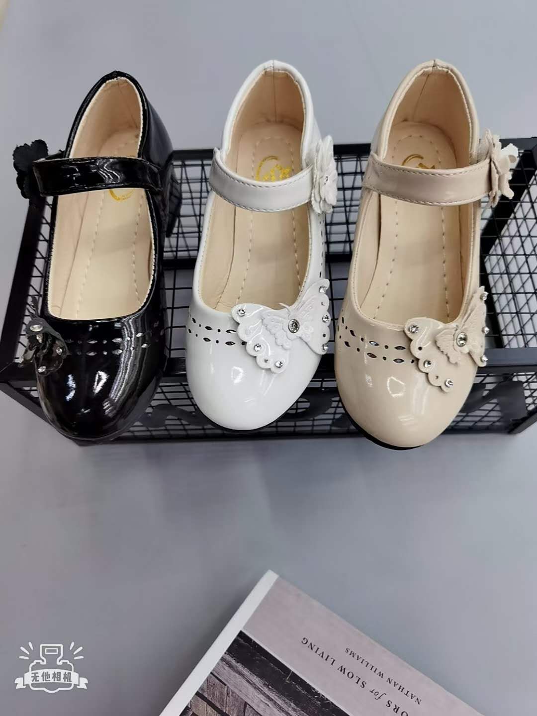2023 Spring Children Students Perform Korean Version Of Girls' Bow Girls' Leather Shoes 124 Leather Inner Casual Etiquette Shoes