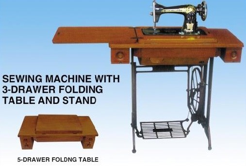 贝洋缝纫机老式缝纫机带桌子架子脚踏产品图