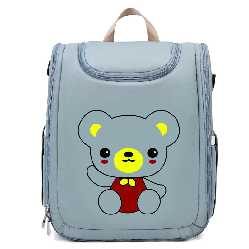 新款多功能妈妈包，韩版卡通妈咪包双肩，婴儿床二合一母婴包详情图6