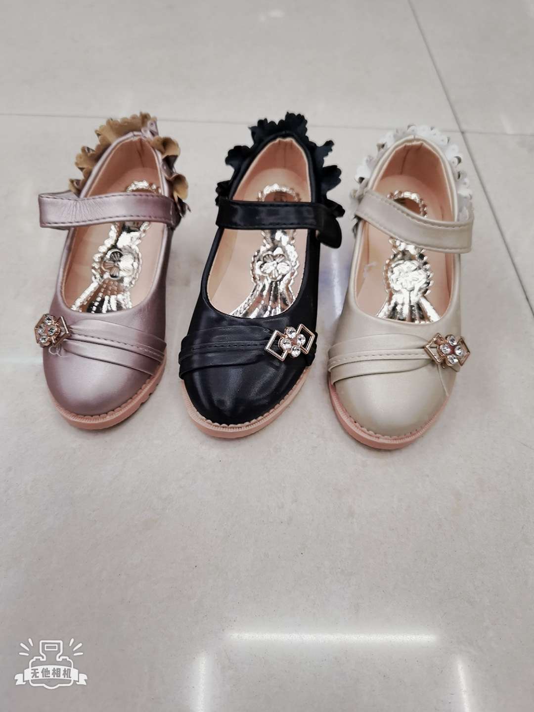 2023 Spring Children Students Perform Korean Version Of Girl's Bow Girl's Leather Shoes 121 Leather Inner Casual Etiquette Shoes