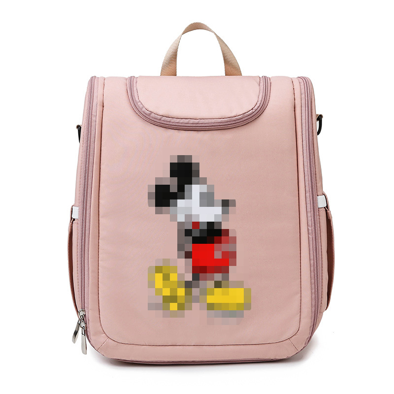 新款多功能妈妈包，韩版卡通妈咪包双肩，婴儿床二合一母婴包细节图