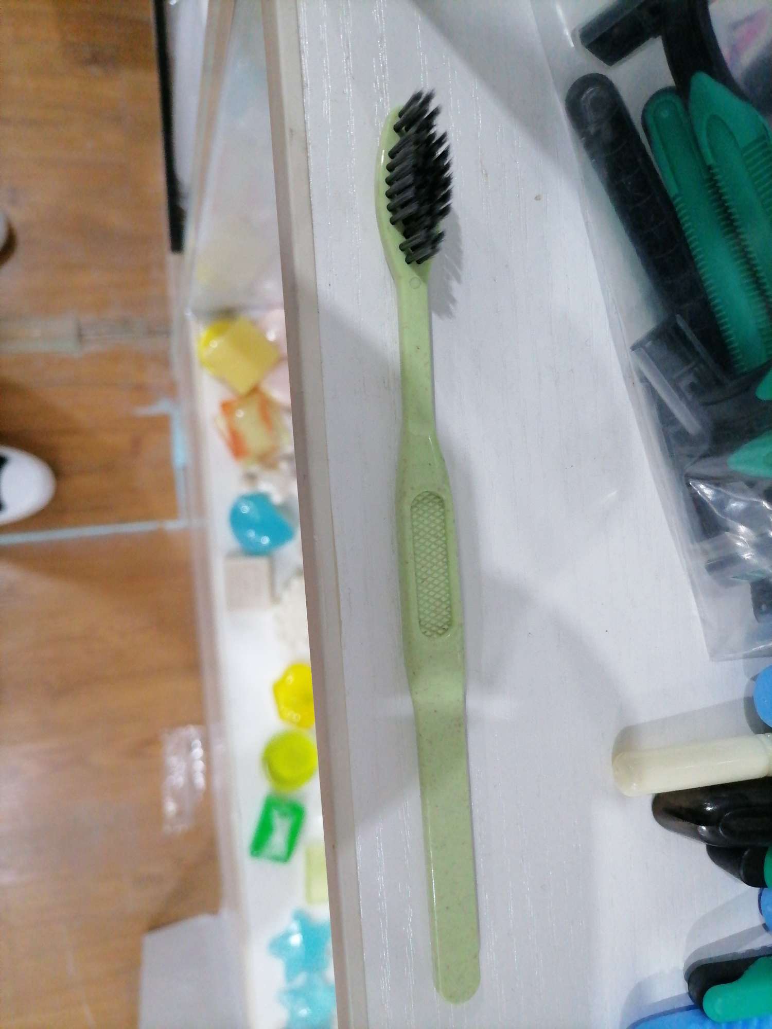 Green toothbrush