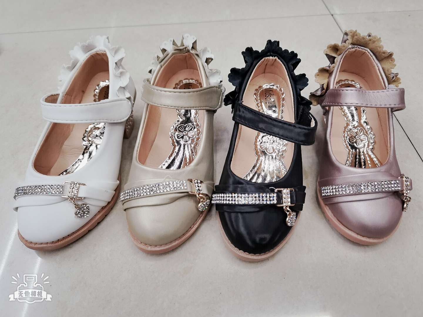 2023 Spring Children Students Perform Korean Version Of Girl's Bow Girl's Leather Shoes Single Shoes 122 Leather Inner Casual Etiquette Shoes