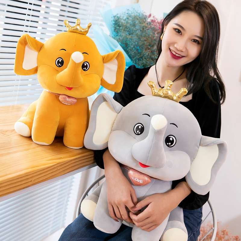 Plush toy crown elephant undefined