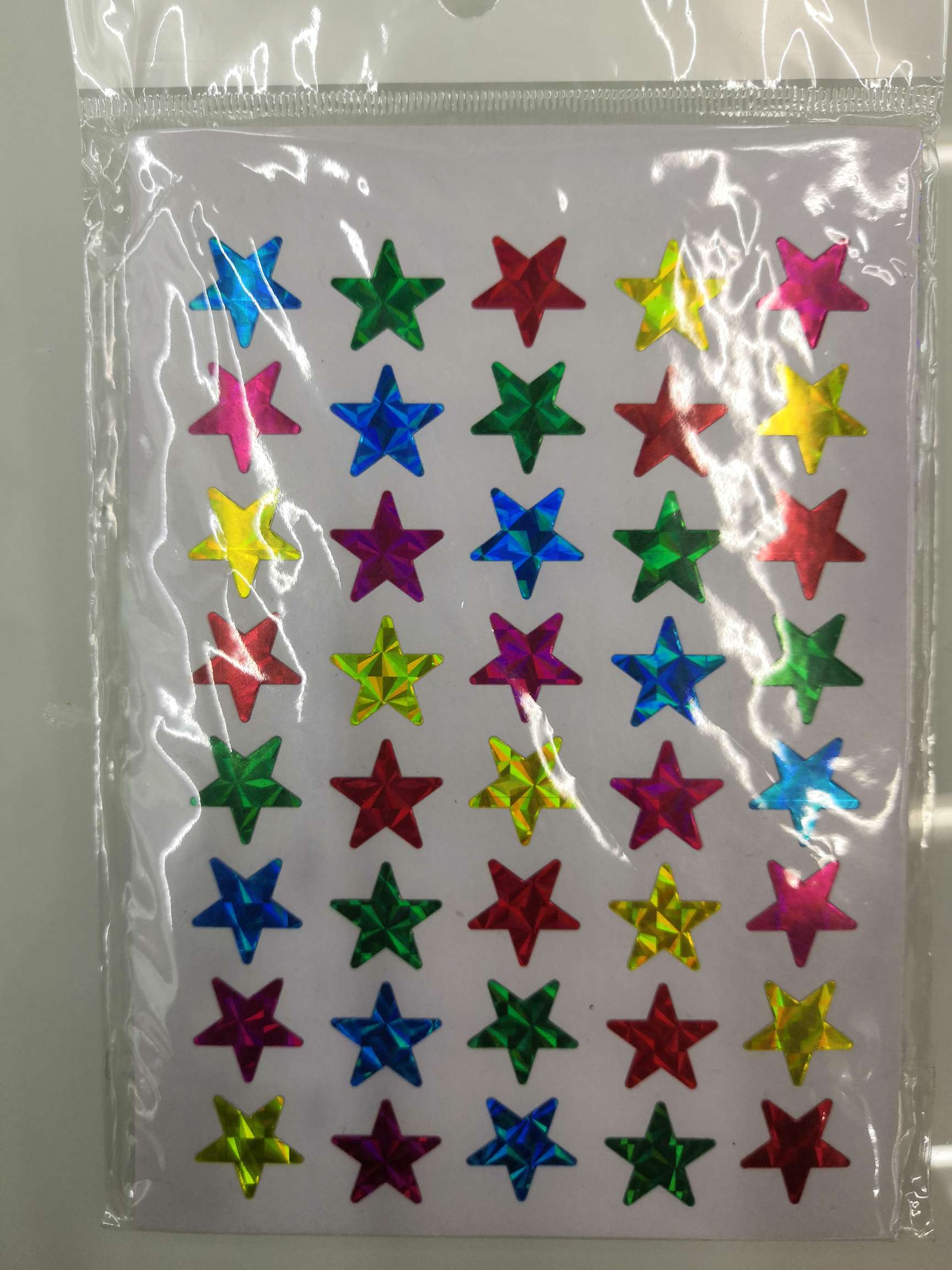 镭射中号五角星贴