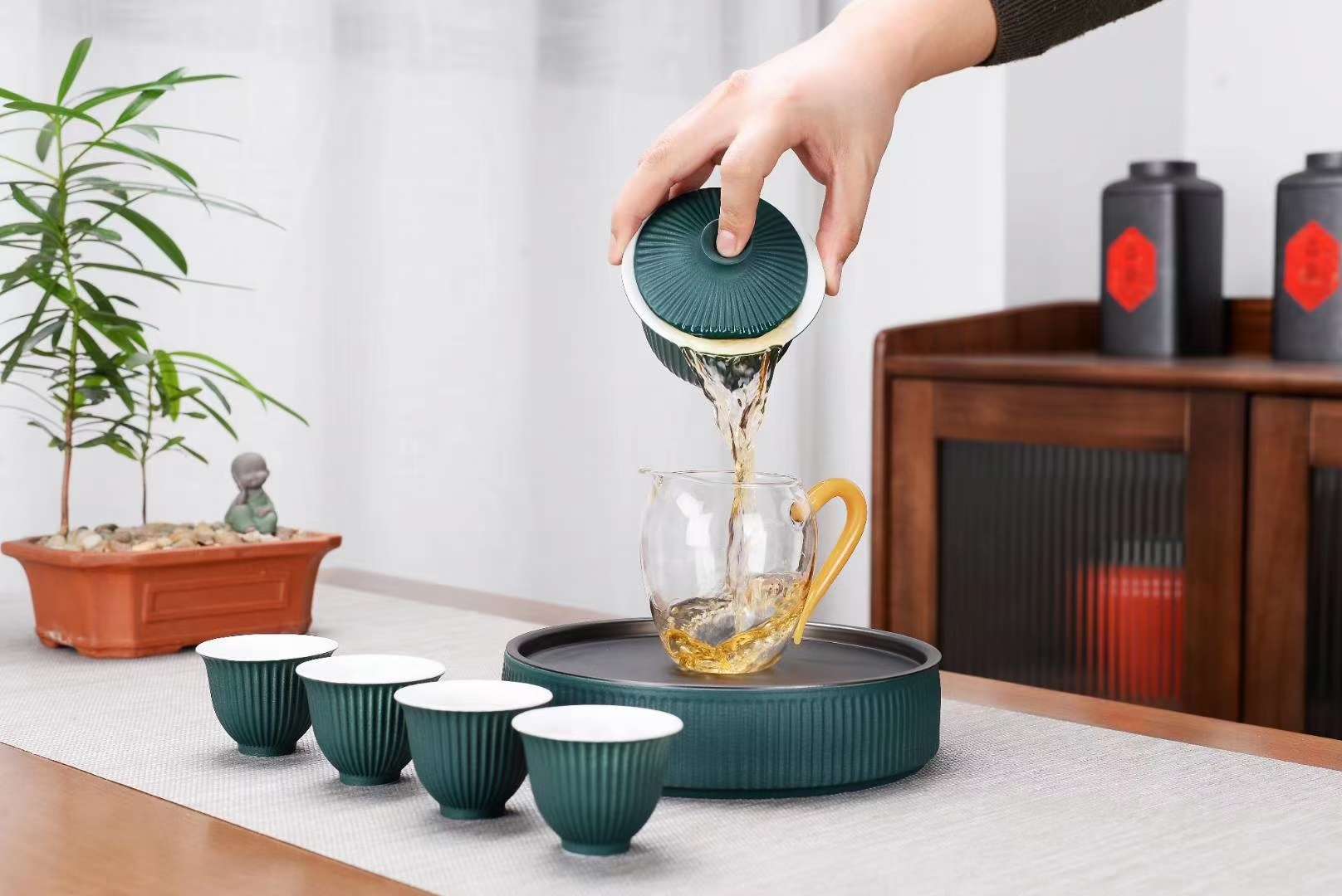 Ceramic Tea Set Travel Set Tao Li Home 009 details Picture