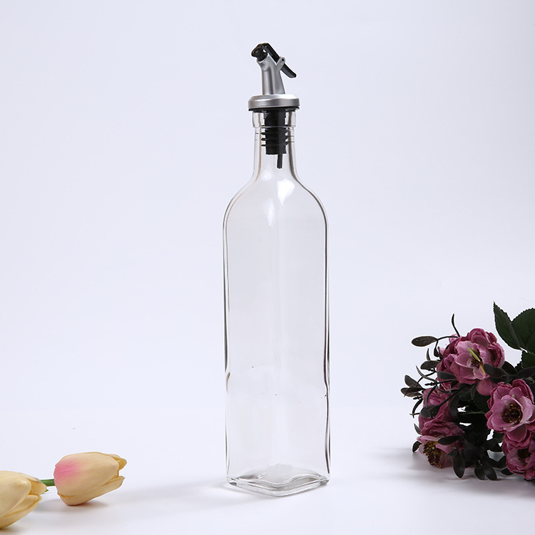 Household kitchen glass oil cans, leak-proof and backflow-proof oil tanks, vinegar oil bottles, seasoning bottles, cooking wine seasoning bottles details Picture