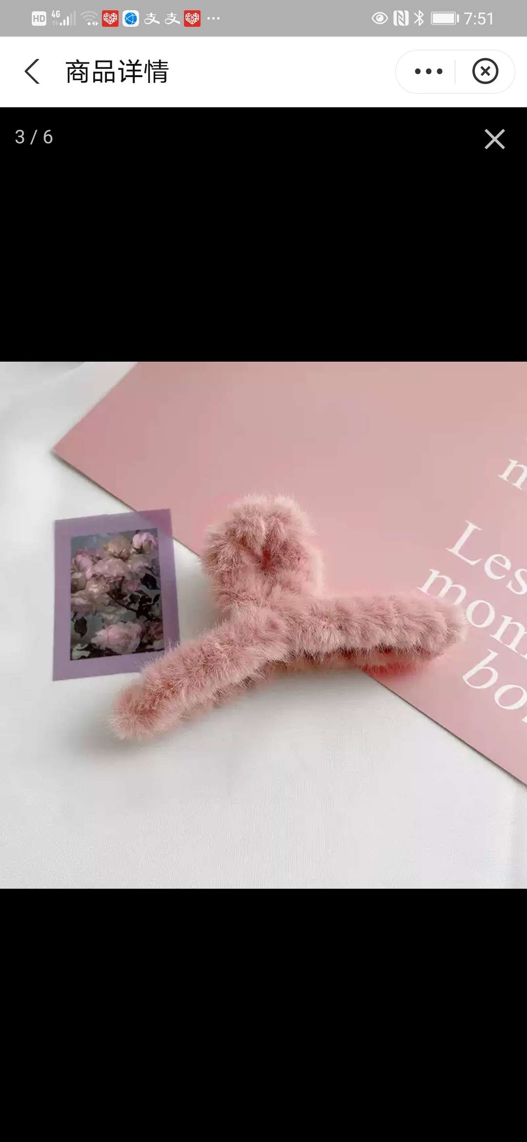 Korean autumn and winter furry hair accessories: Autumn hair gripper, hair clip, girls' back of the head gripper, big head gripper, shark clip detail image 7