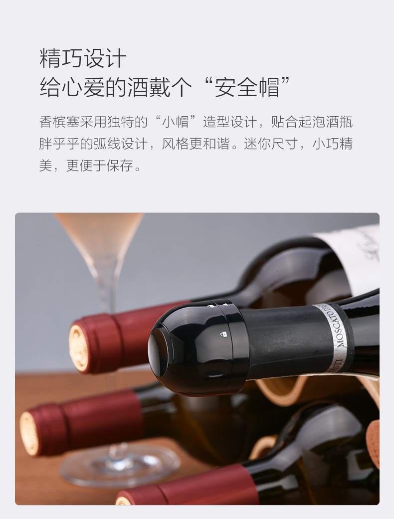K19-SP-011新款创意香槟塞 爆款迷你小帽食品级气泡红酒香槟塞详情图6