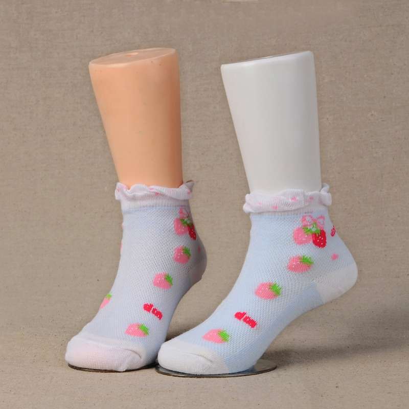 新款男女袜模 无缝脚模鞋模塑料 加厚磁铁婴儿 儿童脚模袜模腿详情图3