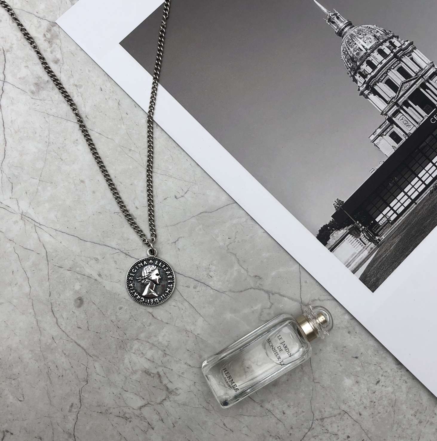 UKI SILVER and Ji S925 sterling silver personalized Beauty Head Retro necklace details Picture