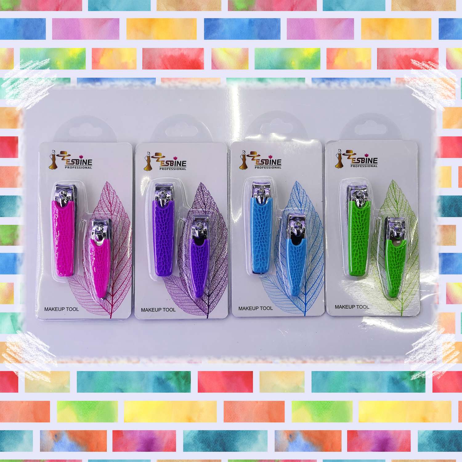 14193ESBINE 吸卡彩色修甲套装 2pc小指甲刀组合