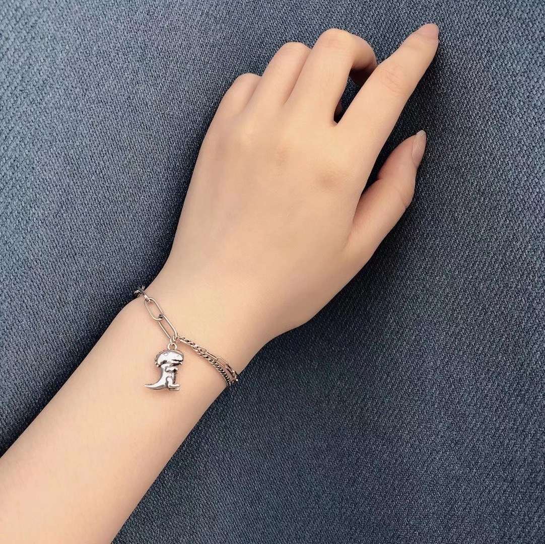 UKI SILVER  与季S925纯银个性恐龙可爱🦕手链产品图