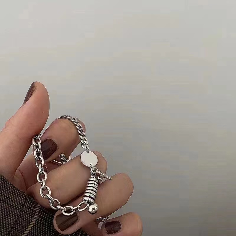 UKI SILVER and Ji S925 pure silver spiral lock brand personalized bracelet details Picture